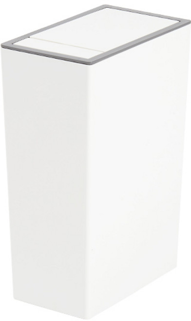 심플 스퀘어 푸쉬형 휴지통 13L, 화이트, 1개