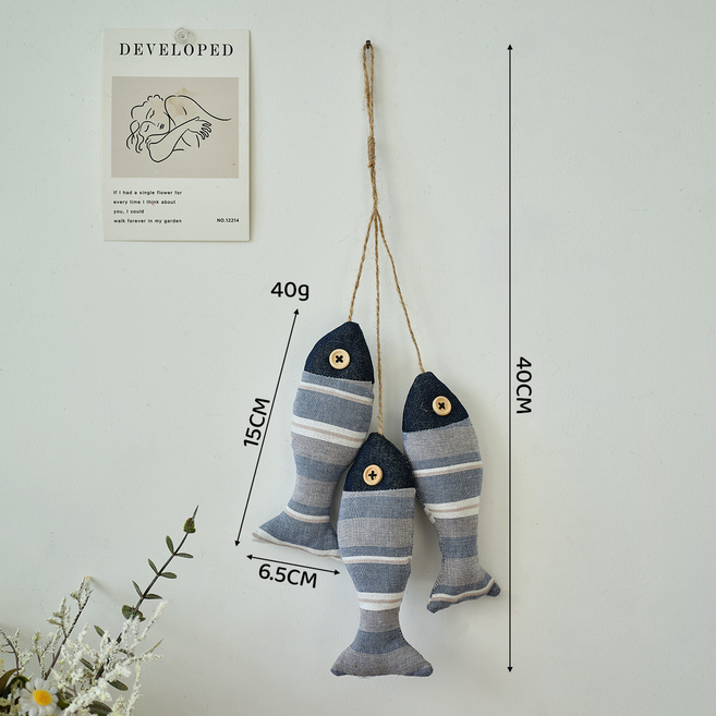 홈앤픽스 드림캐쳐 행운 벽장식 월행잉 물고기 인테리어 소품, 6