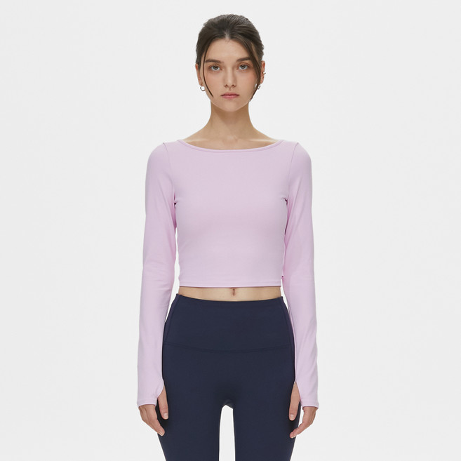 뮬라웨어 여성용 백 오버랩 패드 타입 롱 슬리브 AWWDBL002