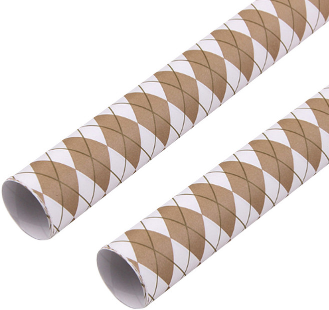 알로데 브라운 패턴 포장지 50 x 70 cm, NO.06 아가일, 2개