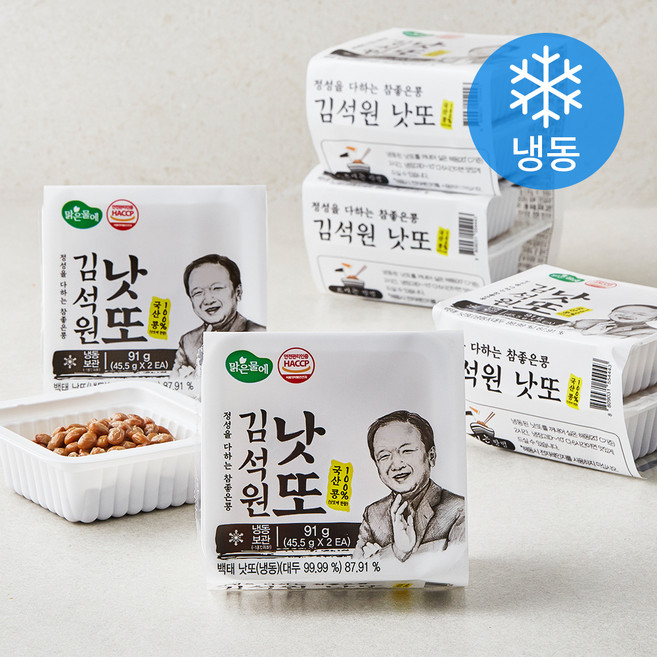 맑은물에 참좋은콩 김석원 낫또 (냉동), 45.5g, 12개입, 1개