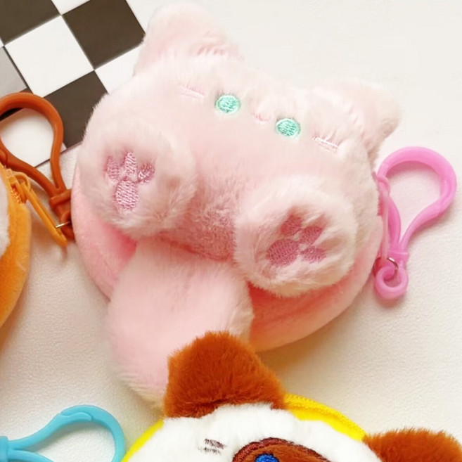 엘쏘 보들이 왕발 고양이 동전 지갑 키링