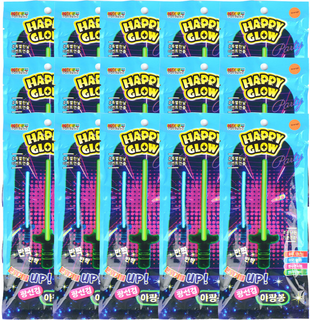 Happy Glow 光劍 螢光棒, 15個, 隨機出貨
