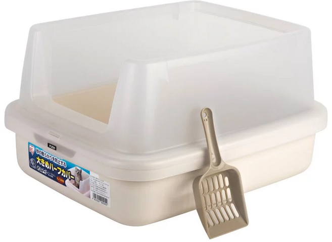 IRIS OHYAMA 愛麗思歐雅瑪 半開放式貓便盆 NA400N, 茶色, 1個