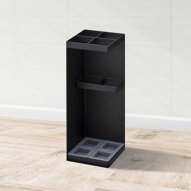 제이라이프 제네스 깔끔 스퀘어 우산꽂이, 1개, 블랙