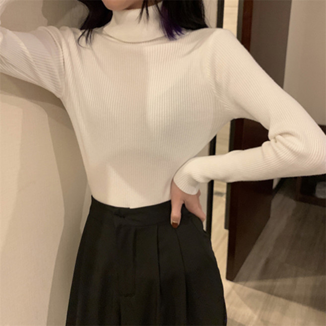 Lemon Soul 女款 Naijen 羅紋高領針織T恤