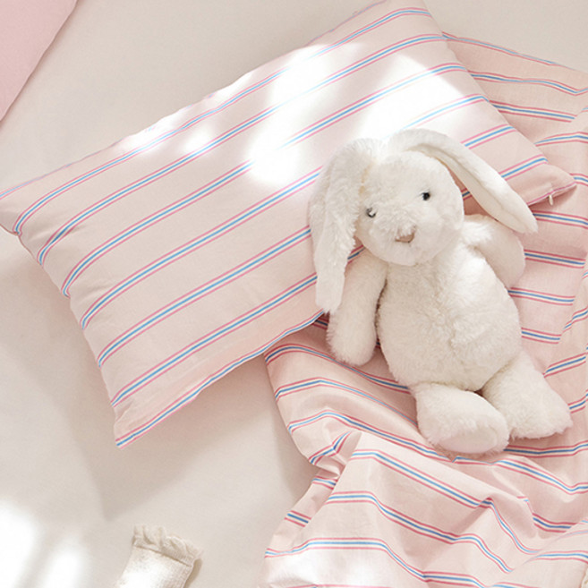 쉬즈홈 아동용 순면베개 솜포함, 버터슈 핑크