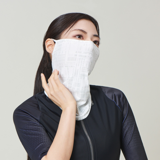 리레디 자외선차단 라이딩 쿨 스포츠 마스크, 퓨즈화이트, 1개