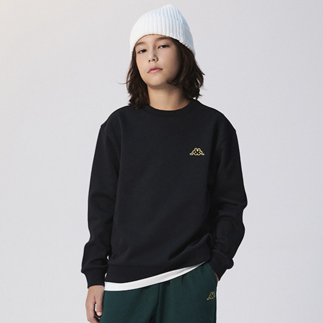 Kappa 兒童國小國中生背部亮點半寬鬆大學T