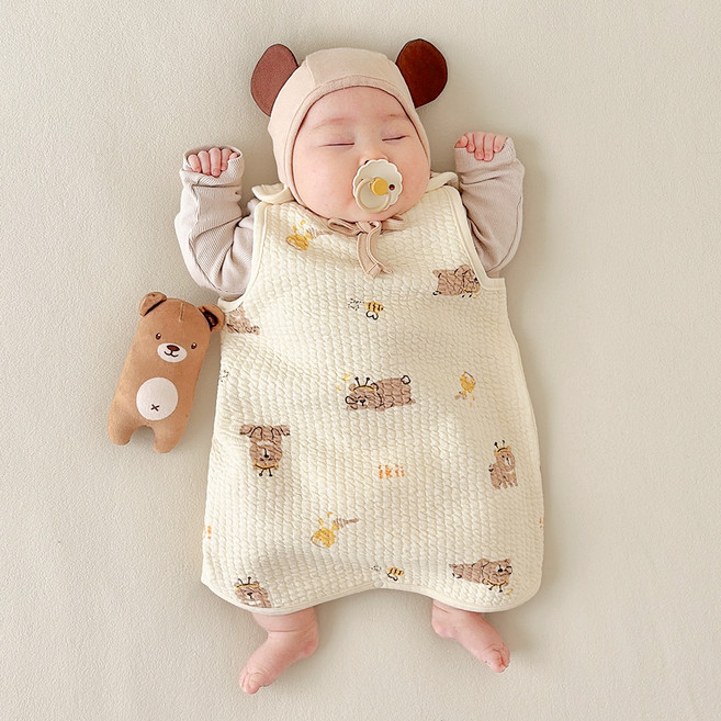 ikii 유아용 오가닉 드림스토리 수면조끼 베이직