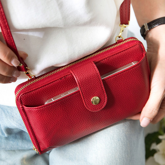 끄레앙 핸드폰케이스 장지갑겸용 미니크로스백 W741