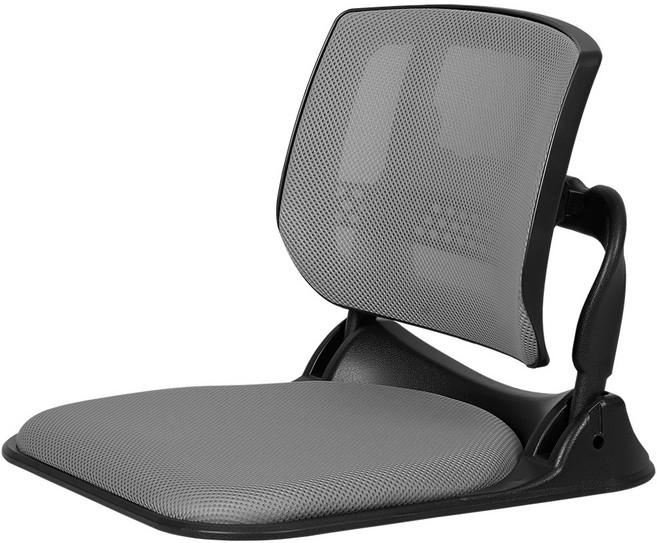 체어클럽 매트릭스 접이식 메쉬 좌식의자 MT100B, 그레이