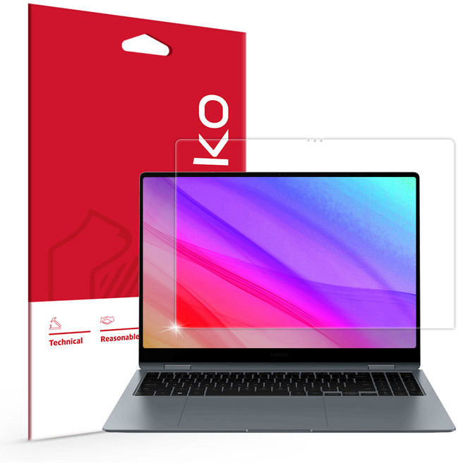 스코코 갤럭시북 5 / 4 / 3 프로 360 초고화질 트루컬러 AR 액정보호필름 세트, 1세트