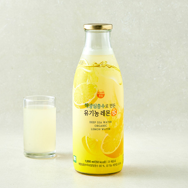 jaim 유기가공식품 인증 해양심층수로 만든 유기농 레몬수, 1L, 1개