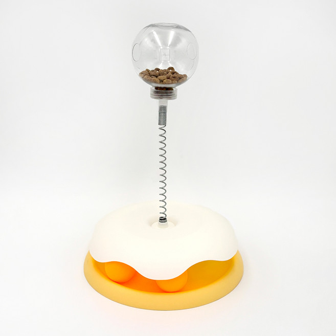 둥둥펫 반려동물 노즈워크 펀치 스윙 간식 장난감, 옐로우, 1개