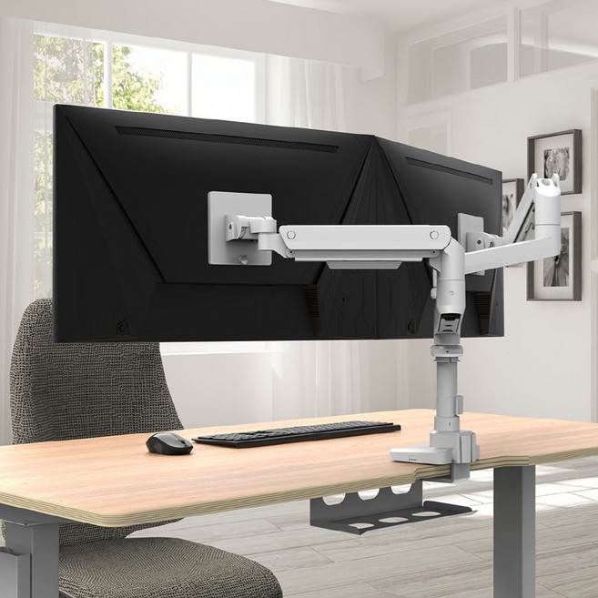 cameLmounT 高承重桿式雙螢幕支架 IMA2DP, IMA2DPW(白色), 1個