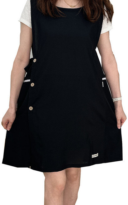 데코나인 엘르 앞치마, 블랙, 1개