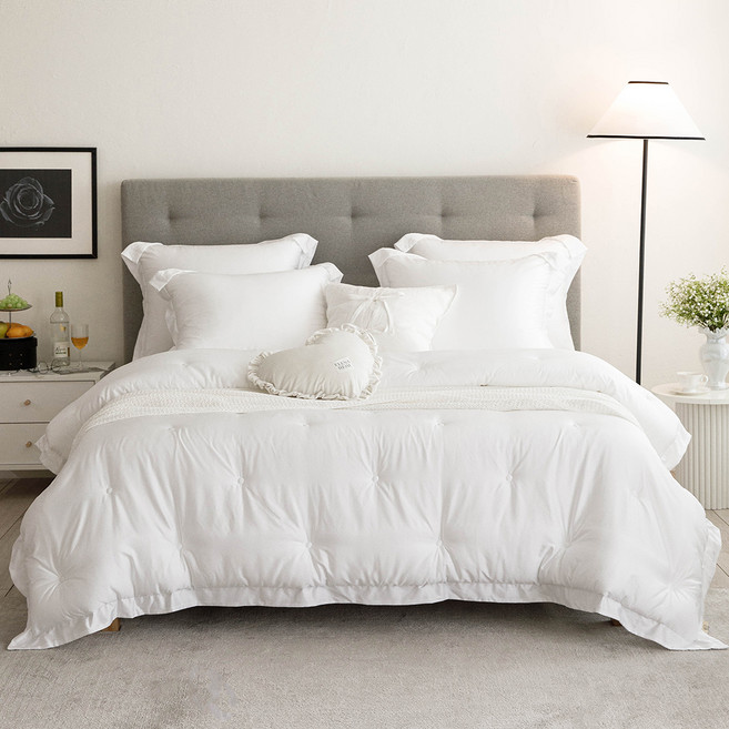 엘레나하임 건조기가능 차분하게 감싸안는 텐셀코튼 차렵이불 세트