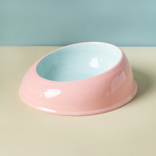 파스텔펫 반려동물 투톤 세라믹 식기 FREE, 타입C, 1개