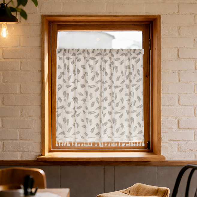 해온마켓 린넨 프린트 가리개 커튼