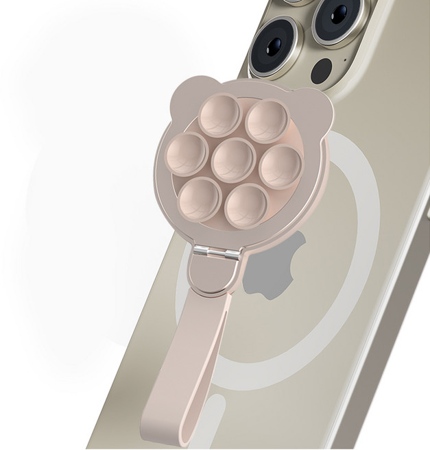 하이온 핸디 맥세이프22 흡착패드 스트랩 거치대, 베이지, 1개