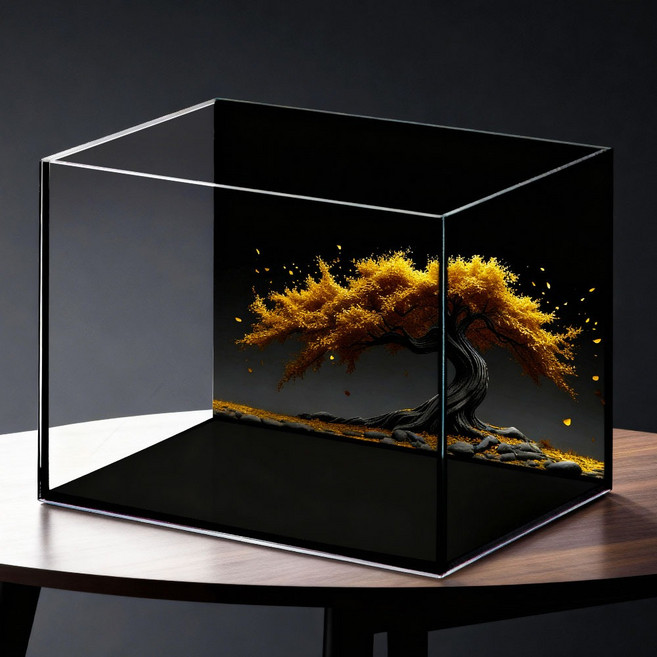미미네아쿠아 황금빛나무 에디션 40 어항, 블랙, 1개
