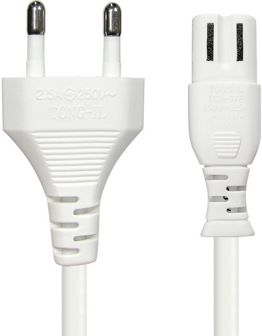 솔탑 국산 AC 8자 화이트 코드 전원 플러그 파워케이블 SOLTOP-025, 1개, 5m