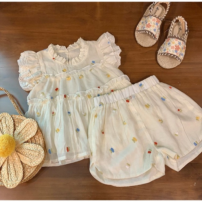 아르베 여아용 리나 자수 상하복 세트