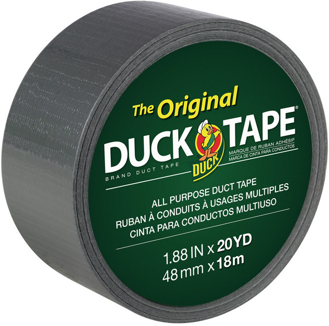 DUCK TAPE 原創強力黏著管道膠帶 48mm x 18m, 灰色, 1個