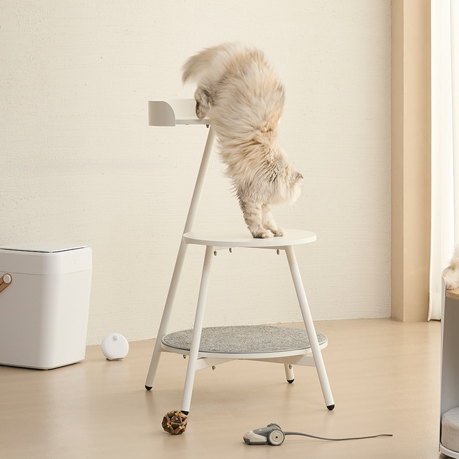 DUIT 미니 캣타워 3단, 화이트, 1개
