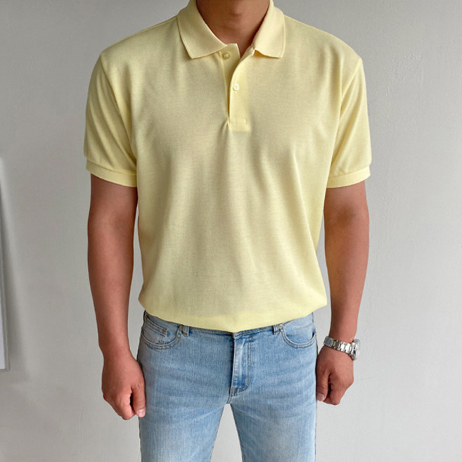 meosidda 男士日常基本款優質PK短袖Polo衫