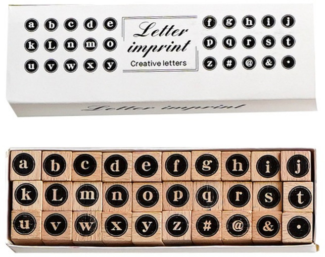 Gloryving 字母姓名縮寫小寫陰刻印章, 1個