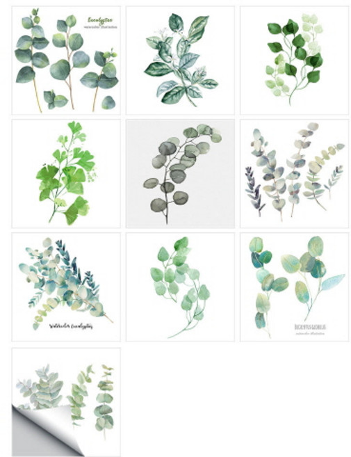 에리카 욕실 타일스티커 10p, 10