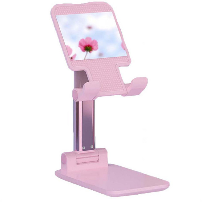 라니마켓 미니 접이식 핸드폰 거치대, 핑크, 1개