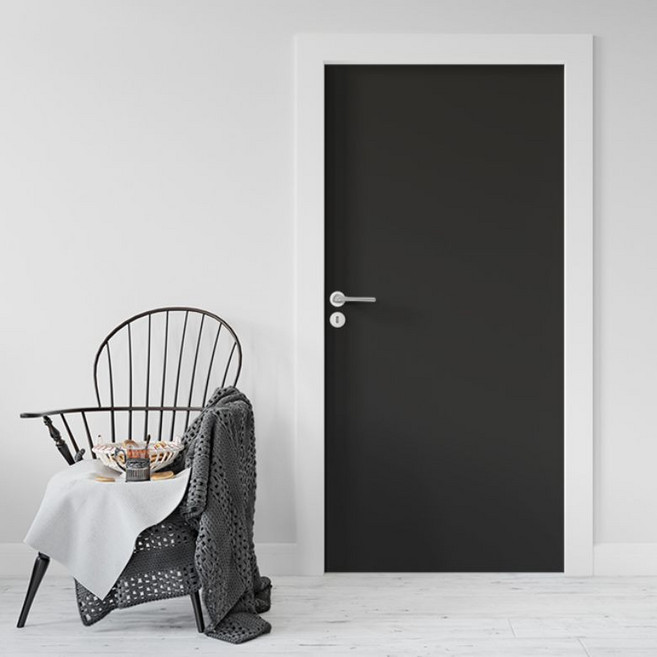 로즈로사 현관문 방문 시트지 2p, 06블랙(SM4801-3), 100 x 210 cm