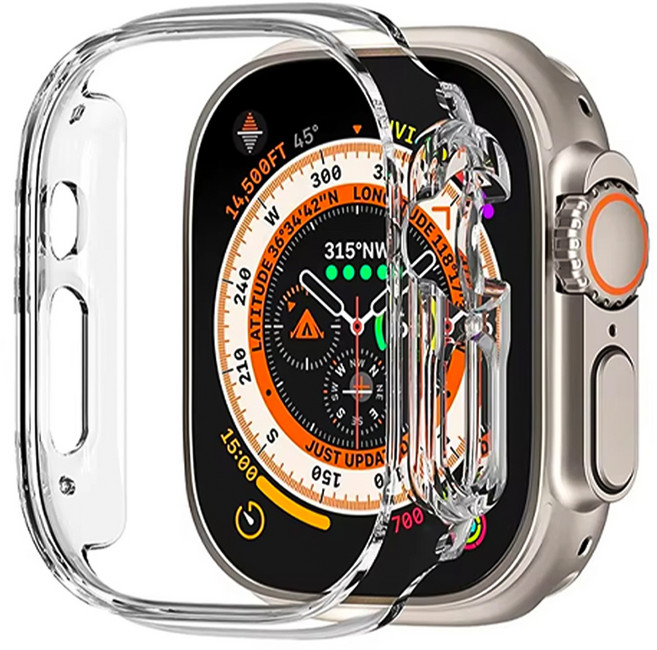 클로버나인 클로이 하드 커버 스마트워치 케이스 49mm, 투명, 1개