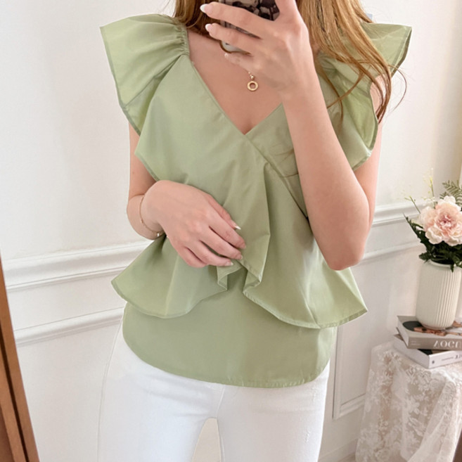 Sugarfun Amela 腰部綁帶無袖上衣