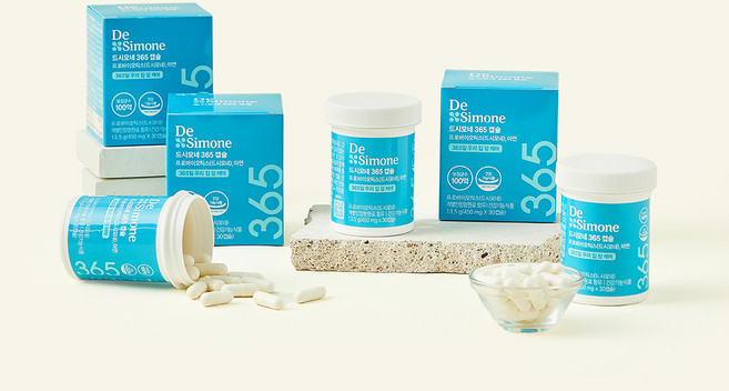 드시모네 365 캡슐 유산균 13.5g + 쇼핑백, 3개, 30정