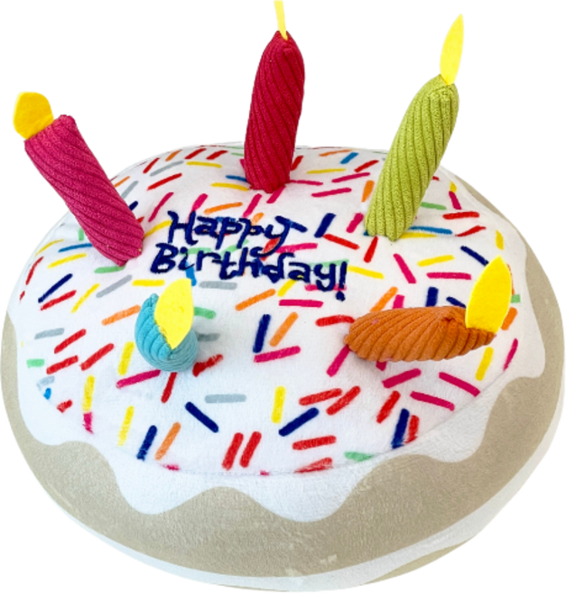 펫츠몬 강아지 고양이 생일파티 케이크 장난감, 혼합색상, 1개