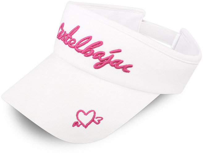 까스텔바작 여성용 골프 바이저 썬 캡 CSW-40, 화이트, 1개