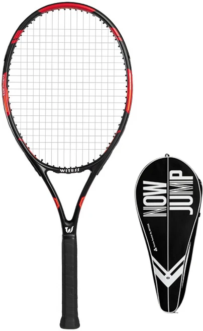 VWY 비비드컬러 탄소 초경량 테니스 라켓 세트, W-5034, 블랙레드, 1개 - 쿠팡