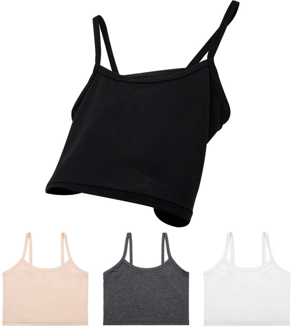 맬러뮤트 에어웨어 밤부모달 보들보들 크롭 레이어드 통기성 끈나시 4종 세트