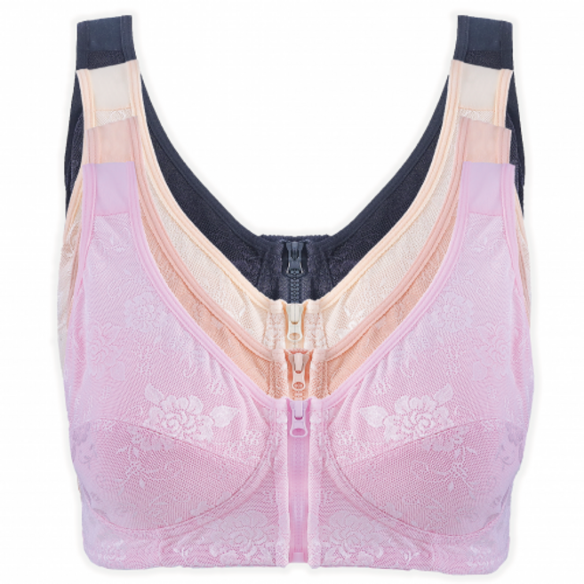 Figure Philosophy 曲線哲學 無鋼圈緹花拉鍊女胸衣 孕期+哺乳