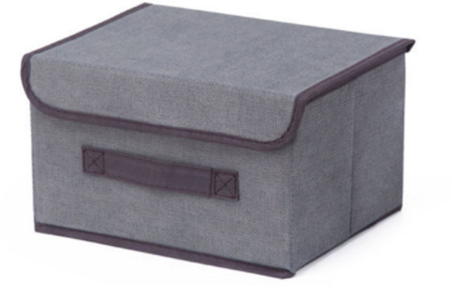마켓에이 접이식 부직포 보관함, 그레이, 1개