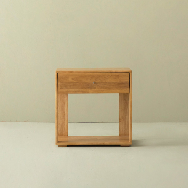 로하 원목 일반형 협탁 방문설치, 라이트 내추럴, 1개