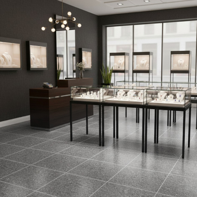 ECKOREA 高級 3T 裝飾地磚 EW724 混凝土圖案地板 455 x 455 x 3 mm, 灰色, 16個