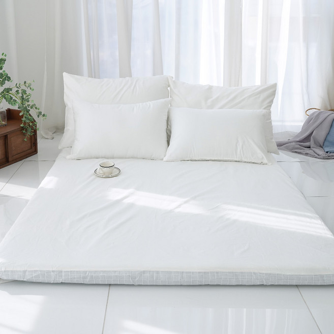 스코홈 럭시 순면 40수 틔윌 호텔식 홑겹 요커버, 럭시화이트