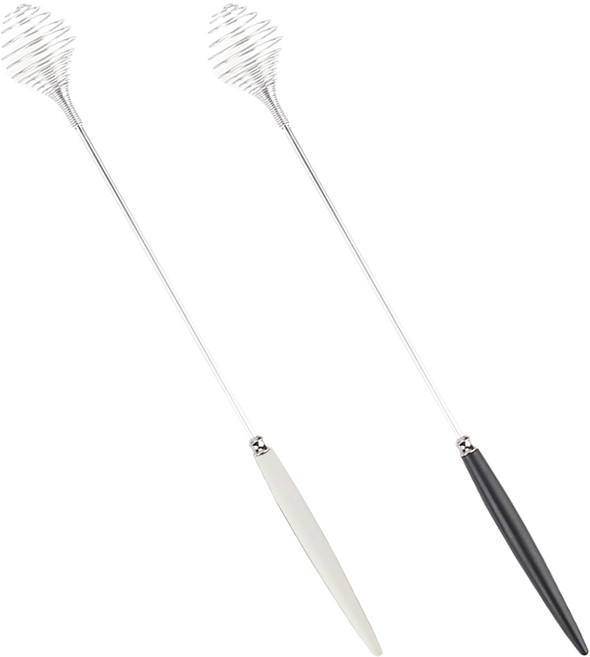 보겐 알르망드 샤틴 미니 거품기 2종 세트, 화이트 + 블랙, 1세트