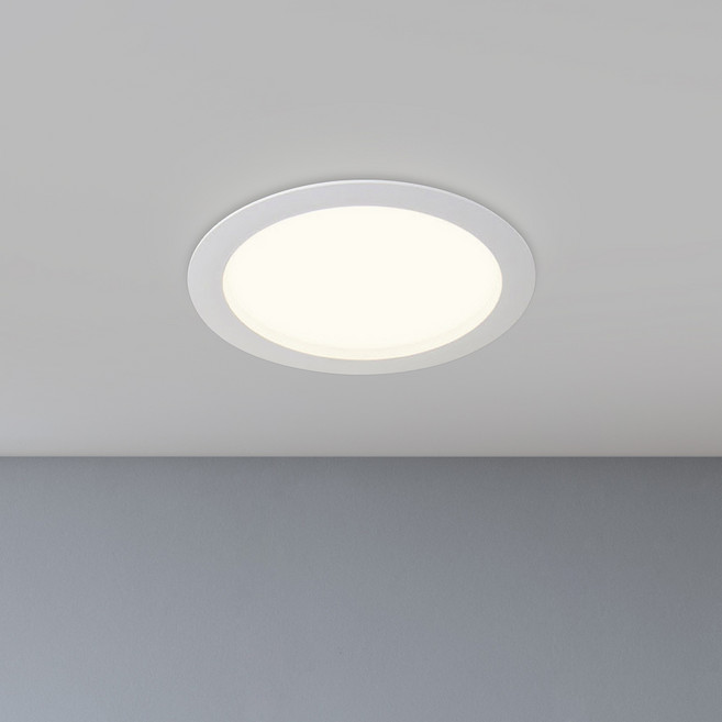 원하 DS 라늄 다운라이트 LED 플리커프리 20.3cm 30W, 화이트(무광) + 주백색, 1개