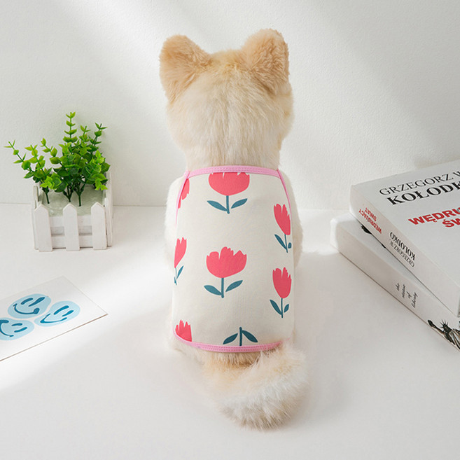 아티펫 반려동물 통기성 편안한 외출 슬링, 핑크꽃, 1개